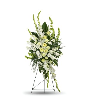 Sympathy White Standing Spray 