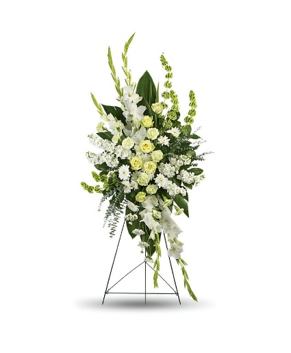 Sympathy White Standing Spray 