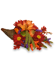 Bountiful Cornucopia Thanksgiving Bouquet