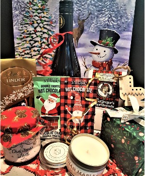 A CHRISTMAS STORY  by the fireplace with drinks and snacks