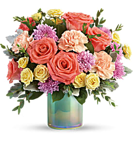 T19E305BTeleflora's Pastel Shimmer Bouquet DX