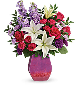 T19M100C Teleflora's Regal Blossoms Bouquet PM Novelty Vase