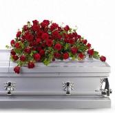 T225-3A Red Rose Reverence Casket Spray