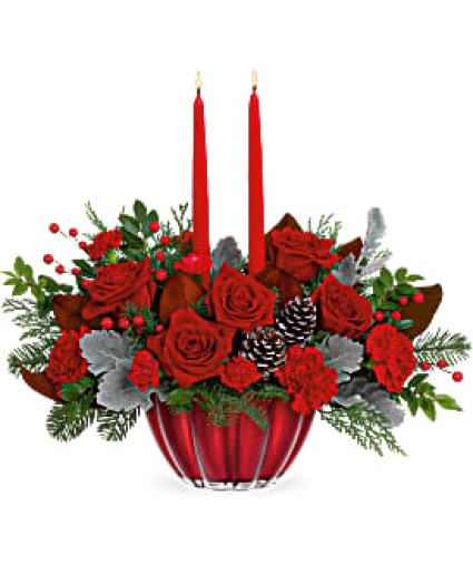 T22X105 Crimson Rose Centerpiece Keepsake Vase