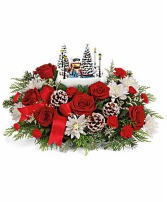 T24X205 Skate Into the Holidays Keepsake Vase