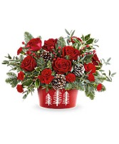 T25X110 Winter Whimsy Centerpiece Keepsake Vase