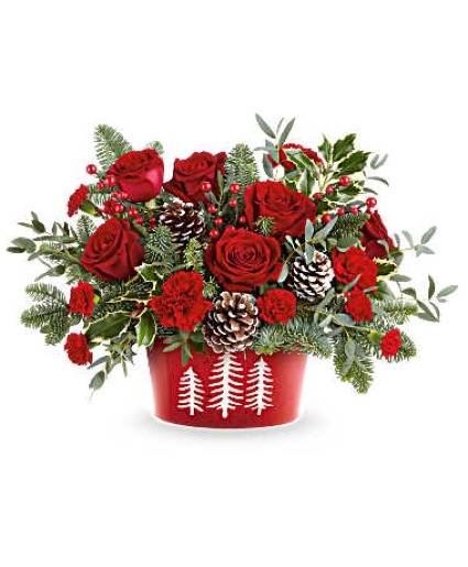 T25X110 Winter Whimsy Centerpiece Keepsake Vase