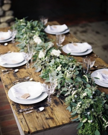 Table Garland Wedding Reception in Paris, ON | Upsy Daisy Floral Studio Table Garland Wedding Reception in Paris, ON | Upsy Daisy Floral Studio