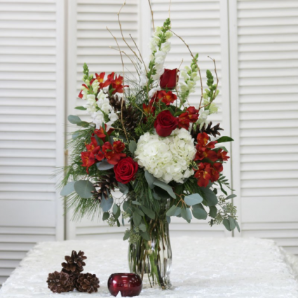 Tall Holiday Vase