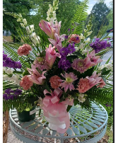 Tall Pink and Purple Arrangement 