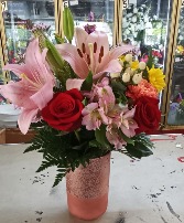 tall pink ceramic tall pink