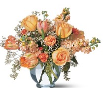 TANGERINE BOWL FLOWER ARRANGEMENT