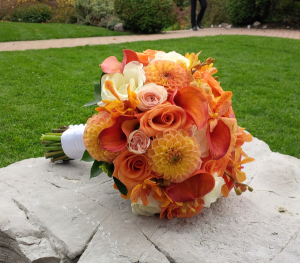 Tangerine Summer Bridal Bouquet