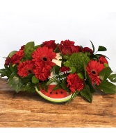 Taste of Summer Teleflora Watermelon ceramic basket 