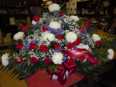 TB6 RED, WHITE AND PURPLE TRADITIONAL SYMPATHY SPRAY