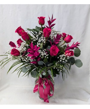 Pink Ribbon Roses Charity Bouquet