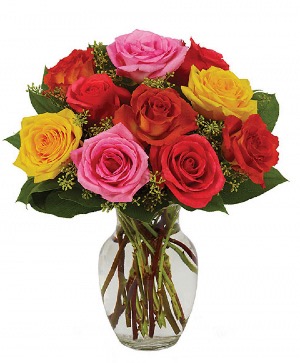 Te amo 12 color roses