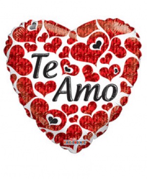 Te Amo 18" Mylar Balloon Air Filled 