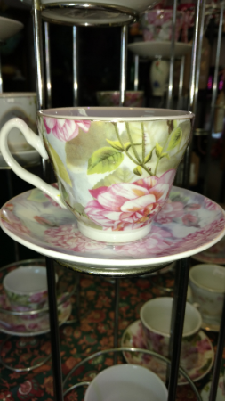 Tea cup and saucer Mother's Day full of life