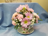 Tea Cup Floral Arrangement