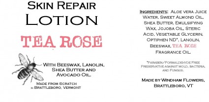 TEA ROSE Made from Scratch Natural Hand Lotion Our own luxurious shea butter, beeswax and lanolin hand lotion !