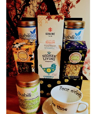 TEA TIME, FUN TIME! A perfect tea lover basket.