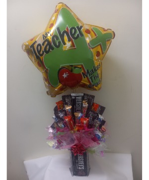 Teacher makes the grade hersheys candy bouquet 
