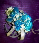 Teal Mini Carnations  Corsage
