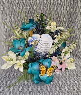 Tears can Heal w/Butterfly Silk Arrangement 