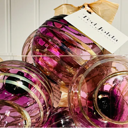 TED JOLDA COMET ORNAMENT Hand Blown Glass