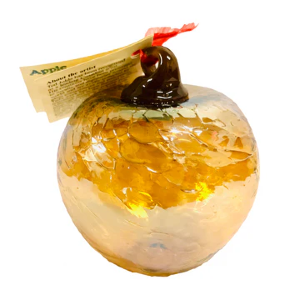 TED JOLDA GOLDEN APPLE ORNAMENT Hand Blown Glass