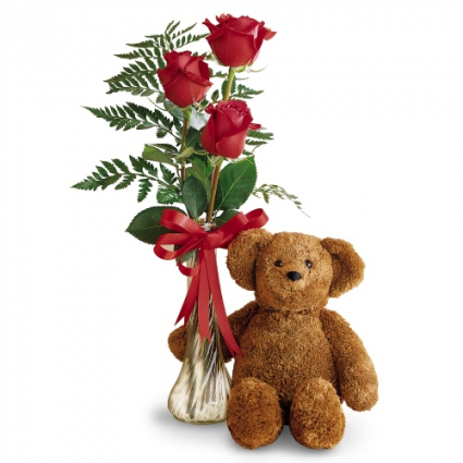 Teddy Bear & Roses 