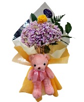 Teddy in Bloom Flower Wrap