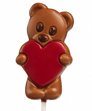 Teddybear with love hart  1  piece packed in separate bag with clip