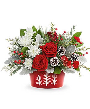 TEL Snowy Pines Centerpiece Centerpiece