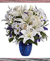 T209-3 Beautiful in Blue Vase Arrangement