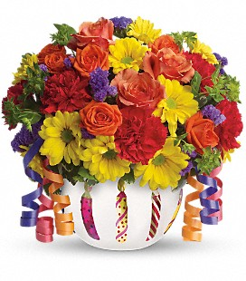 Teleflora Brillant Birthday Blossoms in Portage, IN | Flower Power Designs Teleflora Brillant Birthday Blossoms in Portage, IN | Flower Power Designs