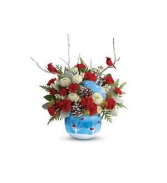 Teleflora Cardinals in the Snow Bouquet