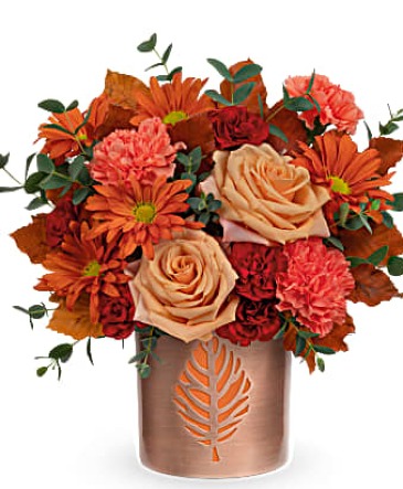 Teleflora Lovely Leaves Thanksgiving in Canton, IL | CJ FLOWERS & MORE