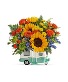 teleflora retro road bouquet 