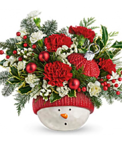 Teleflora Snowman Ornament Christmas Arrangement