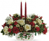 Teleflora Snowy Daydream Bouquet Centerpiece