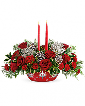 Teleflora Winter's Eve Centerpiece Christmas Arrangement