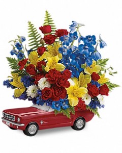 Teleflora's '65 Ford Mustang Bouquet Fresh Arrangement in Vienna, WV | FOX'S FLORAL AND GIFTS Teleflora's '65 Ford Mustang Bouquet Fresh Arrangement in Vienna, WV | FOX'S FLORAL AND GIFTS