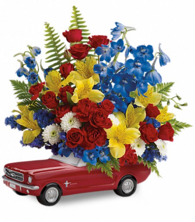TELEFLORA'S '65 MUSTANG BOUQUET VASE ARRANGEMENT