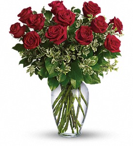 Teleflora's Always On My Mind Dozen Roses Vased Arrangement in Auburndale, FL | The House of Flowers