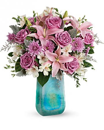 Teleflora's Art Glass Treasure Bouquet Mother's Day
