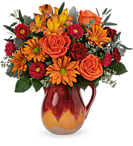 Teleflora's Autumn Glaze Bouquet Fresh Arrangement with a Teleflora Keepsake in Auburndale, FL | The House of Flowers