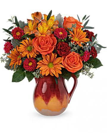 Teleflora's Autumn Glaze Bouquet thanksgiving in Harrison, OH | Hiatt's Florist & Gifts