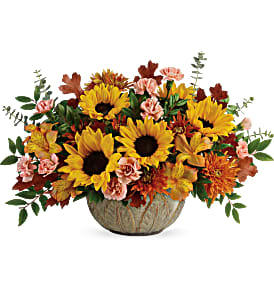 Teleflora's Autumn Sunbeams T19T110B Centerpiece
